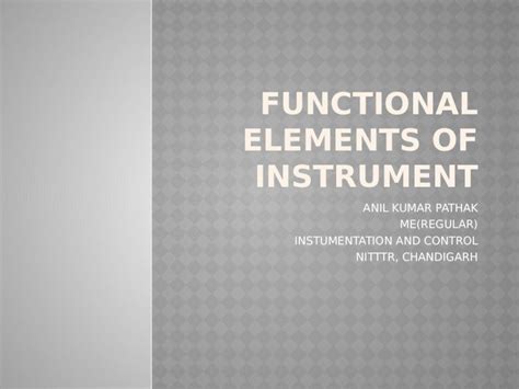 Pptx Functional Elements Of Instrumentation Dokumentips