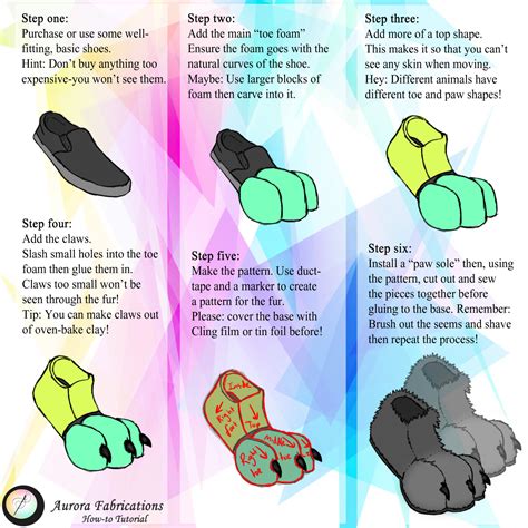 Fursuit Feet Paw Tutorial By Aurorafabrications Fur Affinity [dot] Net