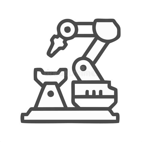 Robotic Arm Icon In Trendy Design Style Stock Vector Illustration Of