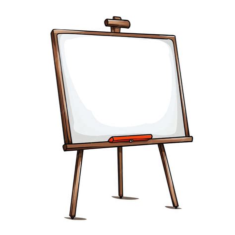 Premium Photo Whiteboard Clip Art Cartoon Illustration Isolated White