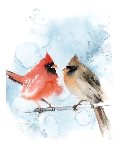 Northern Cardinal Birds Couple Artfinder