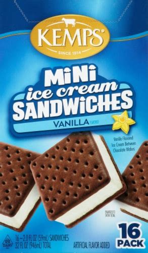 Kemps Vanilla Mini Ice Cream Sandwiches, 16 ct - Pick ‘n Save