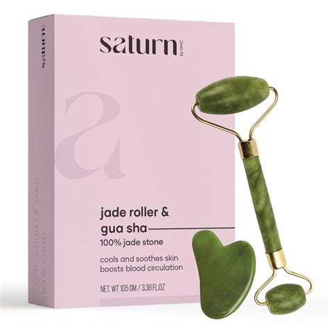 Saturn By Ghc Face Jade Roller With Gua Sha Set Revitalize Your Skin