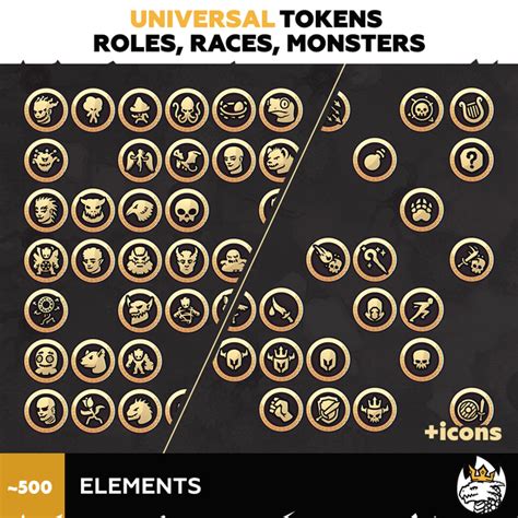 Universal Tokens Token Set Icons Dnd Pathfinder Etc Rafilinkov