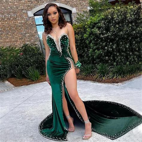 Hunter Green Prom Dress