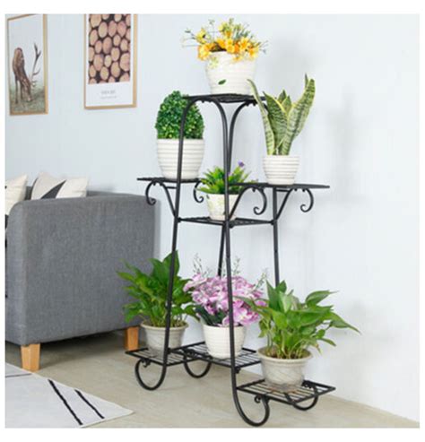 Tier Metal Flower Pot Plant Stand Display Shelf Multilayer Rack