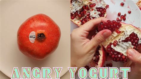 Angry Yogurt Pomegranate Asmr Mukbang Savage Hands Eating Sound