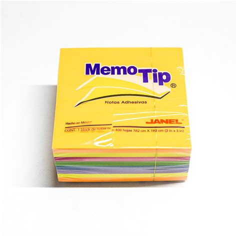 MEMO TIP 3X3 CUBO MULTI NEON 400 HJS 7 62CMx7 62CM JANEL DPT Papeleria