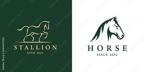 Elegant Horse Logo Icons Royal Stallion Symbol Design Equine Stables