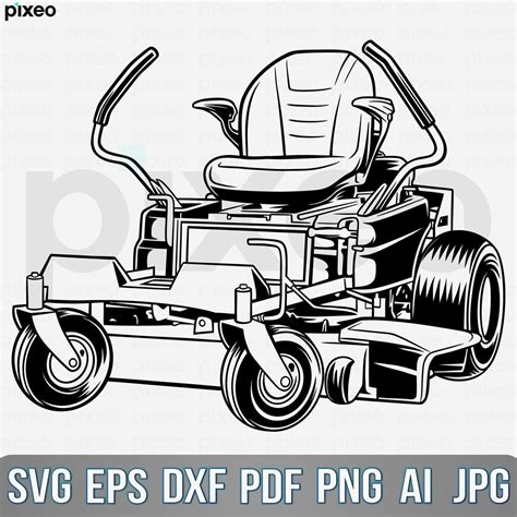 Zero Turn Lawn Mower Svg, Lawn Mower Svg, Landscaping Svg, Lawn Mower ...