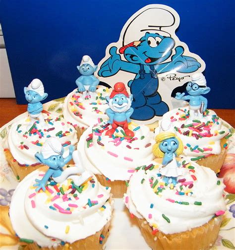 Smurf Cake Toppers Cup Cake Decoration Figures By AA Inc This Is For A