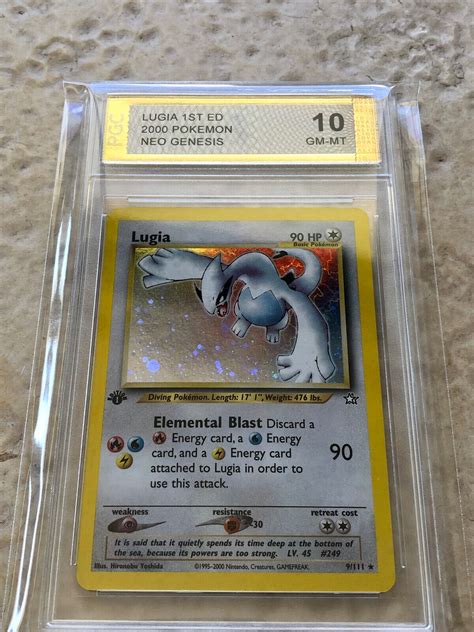 LUGIA 1ST EDITION PGC 10 NEO GENESIS HOLO 2000 POKEMON CARD 9 111 LIKE