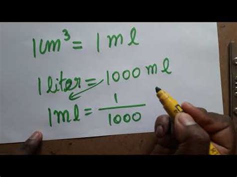 cm3 to liter - YouTube