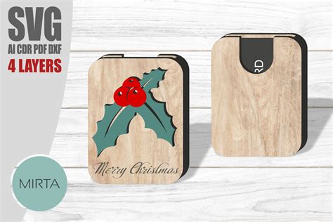 Christmas Gift Card Holder Svg, Laser Graphic by mirta.digital · Creative Fabrica