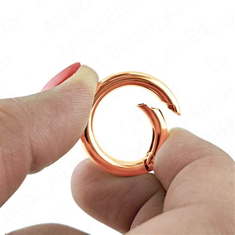 28mm Runde Karabiner in Rosé Goldfarben Taschenring