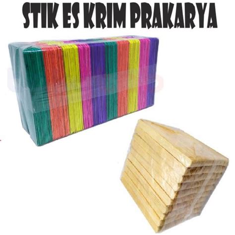 Jual Stik Es Krim Prakarya Kerajinan Tangan Polos Dan Warna 1bks