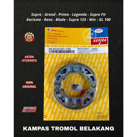 Jual KAMPAS REM TROMOL BELAKANG ASPIRA HONDA SUPRA GRAND