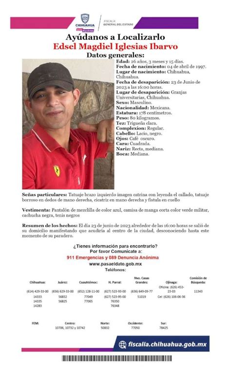 Solicitan Ayuda Para Localizar A Joven Desaparecido En Chihuahua La