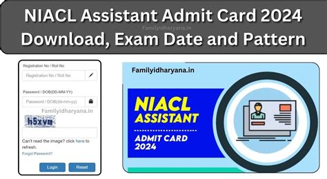 Niacl Assistant Admit Card 2024 Download Exam Date And Pattern