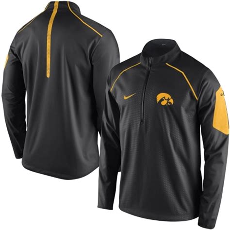 Mens Nike Black Iowa Hawkeyes 2015 Coaches Sideline Alpha Fly Rush 14