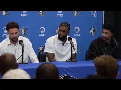 Mavs Press Conference Klay Thompson Naji Marshall Quentin Grimes