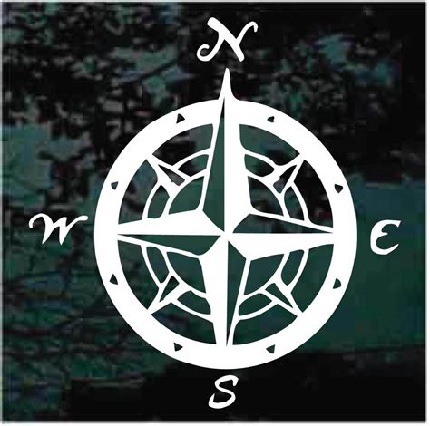 Vintage Nautical Compass Car Decals And Window Stickers Decal Junky