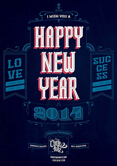 Happy new year 2014 on Behance