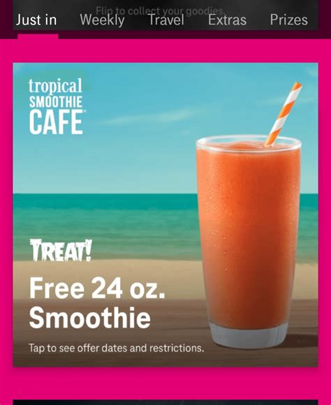 FREE 24 Oz Smoothie Tropical Smoothie Cafe Discounts More For T