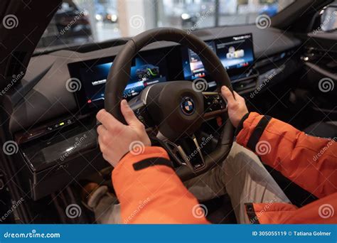 The Cockpit Of A Modern Passenger Aircraft In Flight Pilots At Work