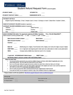 Student Refund Request Must Be Typed Doc Template Pdffiller