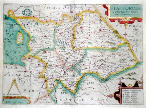 Antique Maps Of Staffordshire