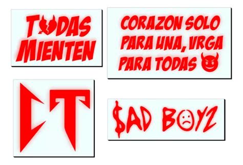 Calcomonias Stickers Reflejantes Corridos Frases Vinil 4pz MercadoLibre