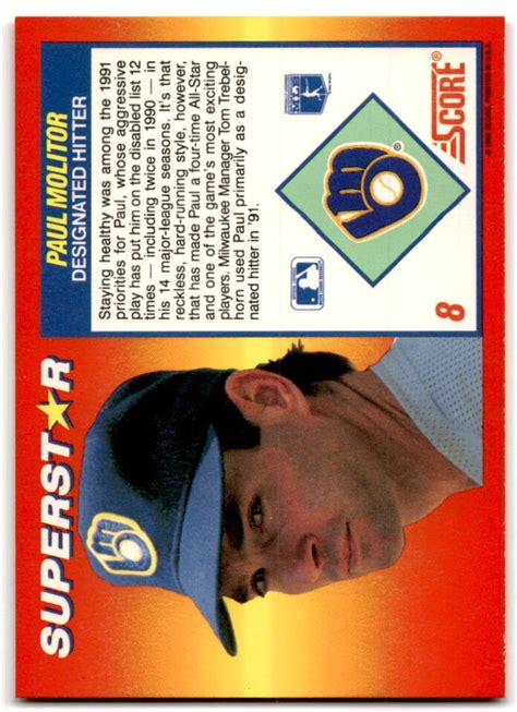 Score Superstars Paul Molitor Ebay