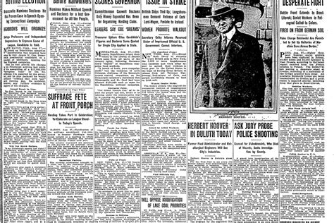 Bygones Herbert Hoover Visited Duluth 100 Years Ago Duluth News Tribune News Weather And