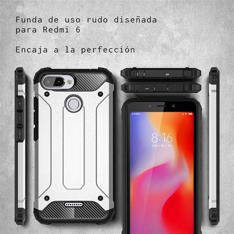 Xiaomi Redmi Funda De Uso Rudo Y Cristal Templado H En