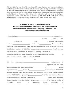 Fillable Online This Form Filled In And Signed By The Shareholder