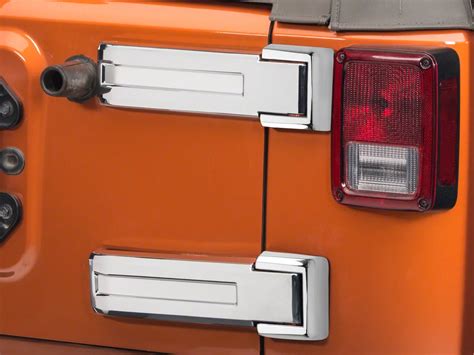 Rugged Ridge Jeep Wrangler Tailgate Hinge Covers Chrome 13311 24 07