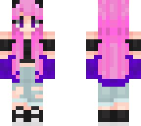 Cat Girl Pink | Minecraft Skins