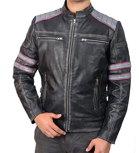 Cafe Racer Retro Classic Black Leather Jacket Leather Wonder