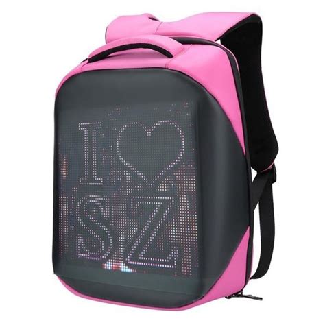 Tmishion Sac Dos Lumineux Sac Dos Led Lumineux Affichage Sac