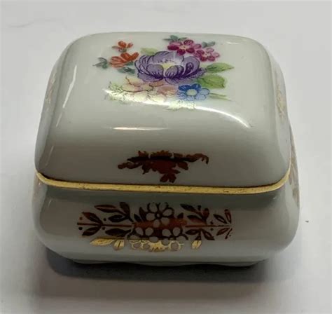 Rare Petite Bo Te Bijoux Ancienne Porcelaine Limoges Vintage