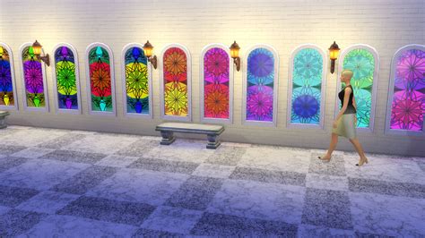 Mod The Sims Stained Glass Windows With Rosettes