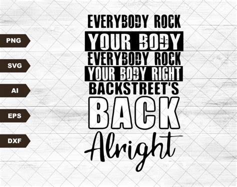 Backstreet Boys Everybody Svg file, EPS file, PNG file, JPG file,Cricut ...