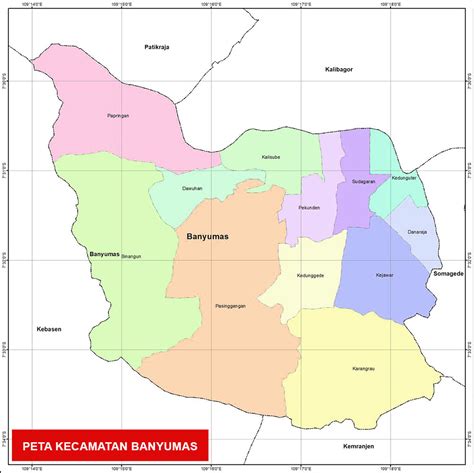 Kecamatan Banyumas Lengkap Peta Dan 11 Desa Uspaceid