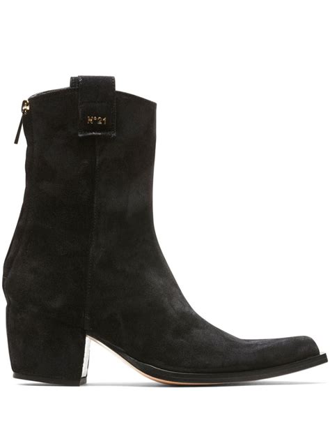 Nº21 Pointed Toe Suede Ankle Boots Farfetch