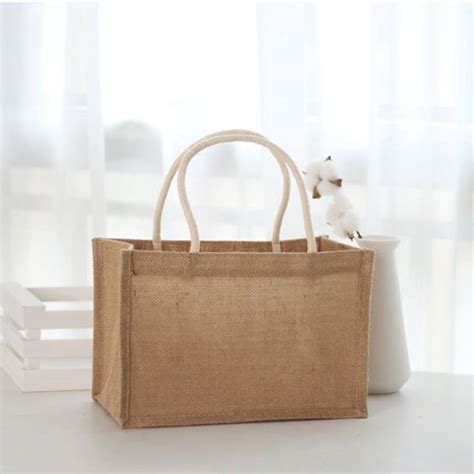 China Wholesale Customized Natural Gunny Eco Friendly Jute Tote Bag