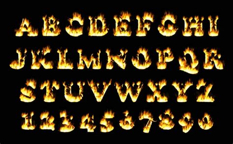 Fire Letter Alphabet Stock Photos Royalty Free Fire Letter Alphabet