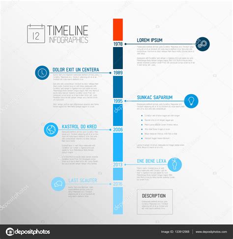 Infographic Timeline Report Template Vector Image By Orson Vector