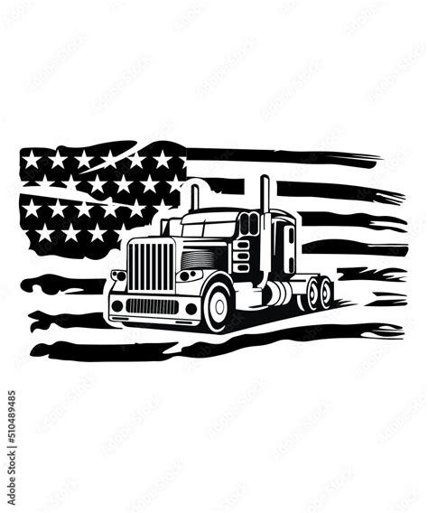 Semi Truck Svg Truck Svg Truck Driver Svg Truck Clipart American