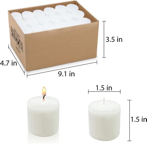 Velas Votivas Blancas Sin Perfume A Granel 36 Paquetes De Velas